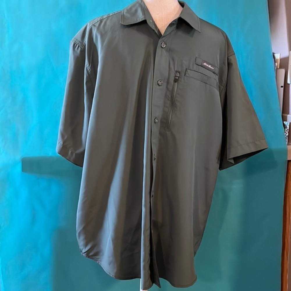 Eddie Bauer Mens Performance Fishing Moisture Wicking Short Sleeve Size XL NWOT